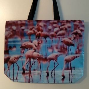 NEW- Tote bag - Shoulder bag- Flamingos